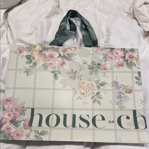 House of CB Floral Tote with Green Accents